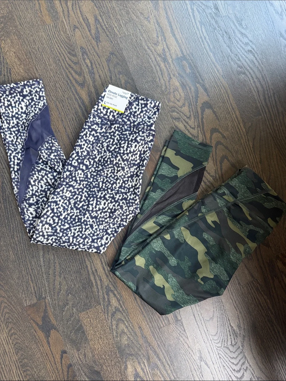 NEW Girls' Old Navy Elevate Leggings - Mid-Rise Go-Dry Bottoms + Bonus Camo Pair